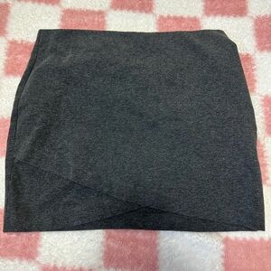 Elegant Gray Women's Wrap Mini Skirt